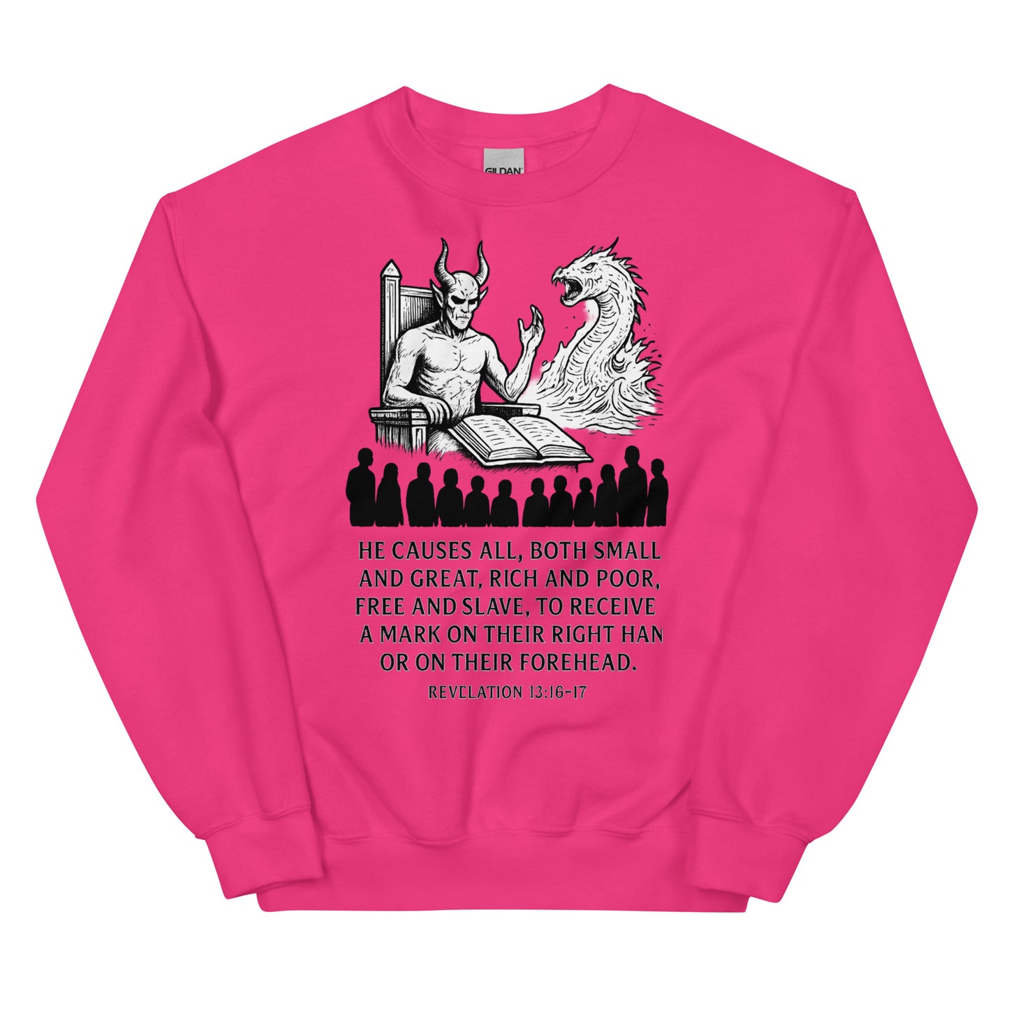 Christian sweatshirt – Revelation 13:16–17 – Mark of the Beast Prophecy – End Times Apparel – Bold Faith Apparel | Your Divine Network