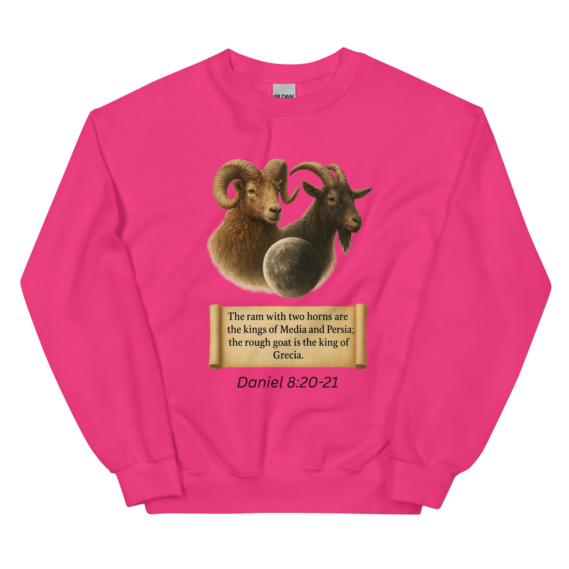 Christian prophecy sweatshirt Daniel 8 vision design – faith apparel