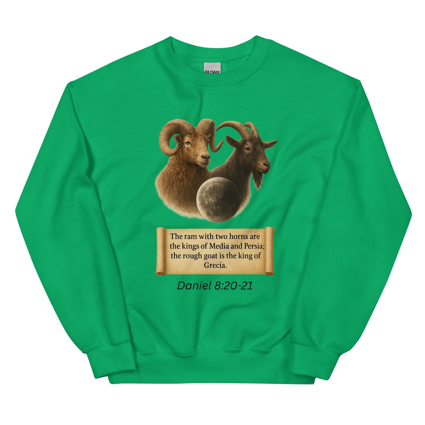 Christian prophecy sweatshirt Daniel 8 vision design – faith apparel