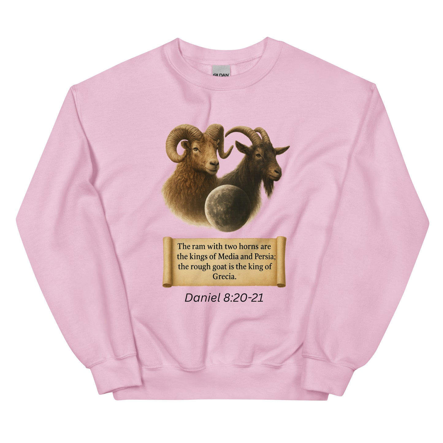 Christian prophecy sweatshirt Daniel 8 vision design – faith apparel