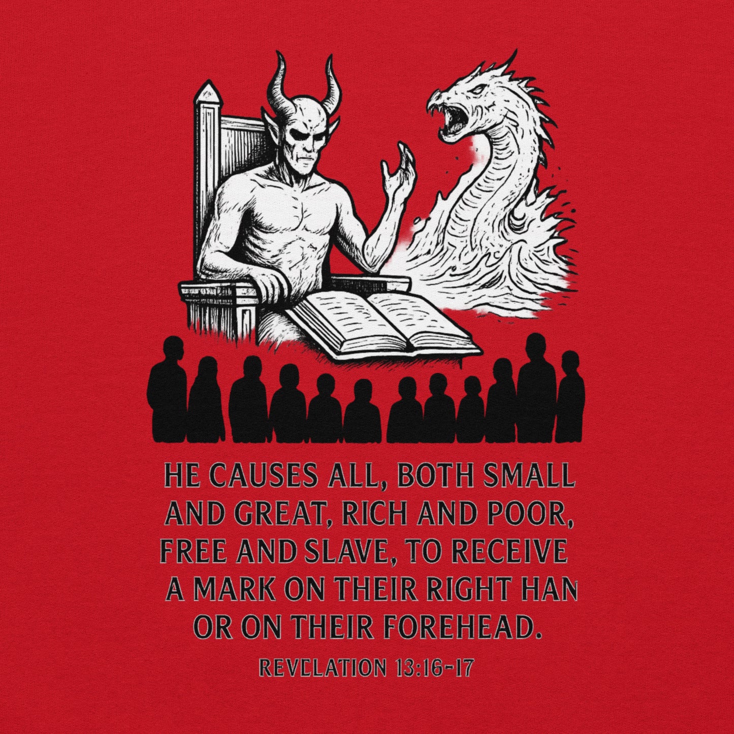 Christian sweatshirt – Revelation 13:16–17 – Mark of the Beast Prophecy – End Times Apparel – Bold Faith Apparel | Your Divine Network