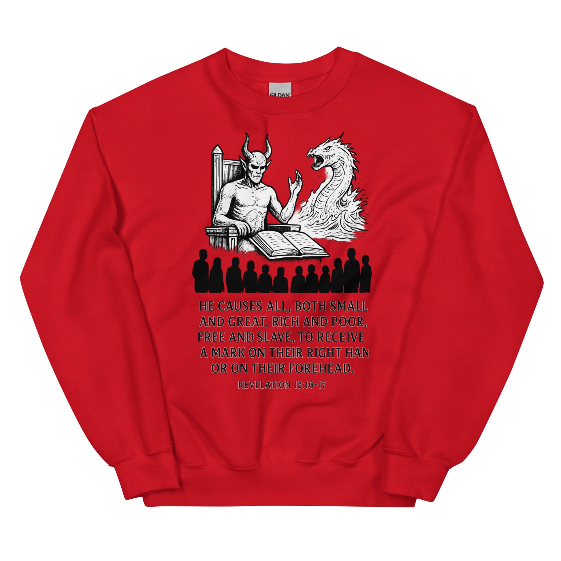 Christian sweatshirt – Revelation 13:16–17 – Mark of the Beast Prophecy – End Times Apparel – Bold Faith Apparel | Your Divine Network