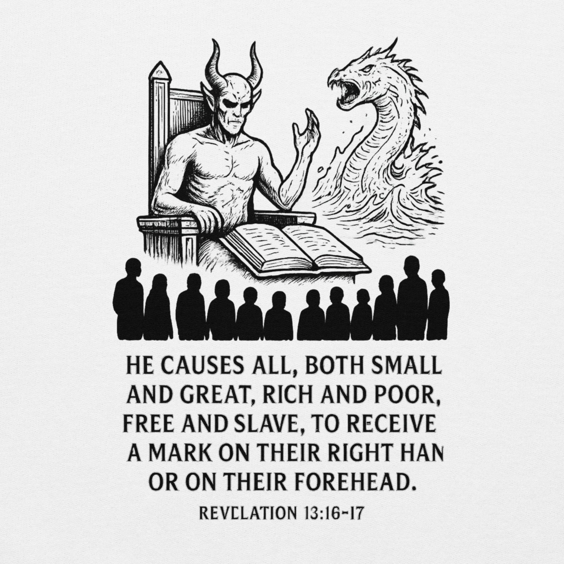Christian sweatshirt – Revelation 13:16–17 – Mark of the Beast Prophecy – End Times Apparel – Bold Faith Apparel | Your Divine Network