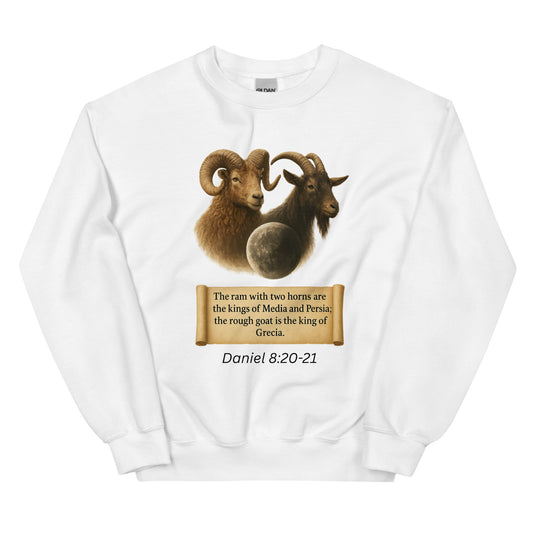 Christian prophecy sweatshirt Daniel 8 vision design – faith apparel