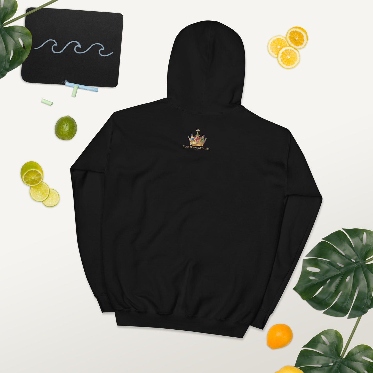 Christian Redeemed Crown hoodie with Blood Bought royal faith design.