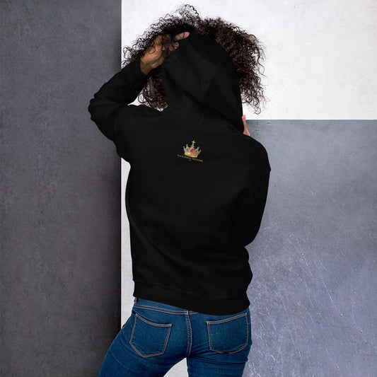 Christian Redeemed Crown hoodie with Blood Bought royal faith design.