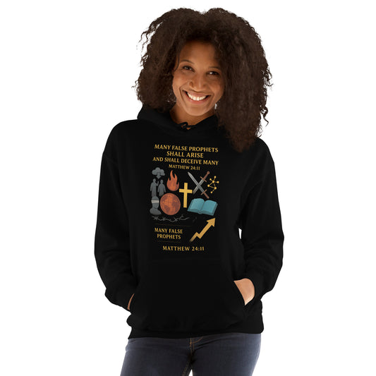 Christian Hoodie – Many False Prophets Will Rise Matthew 24:11 Prophecy Design | Your Divine Network