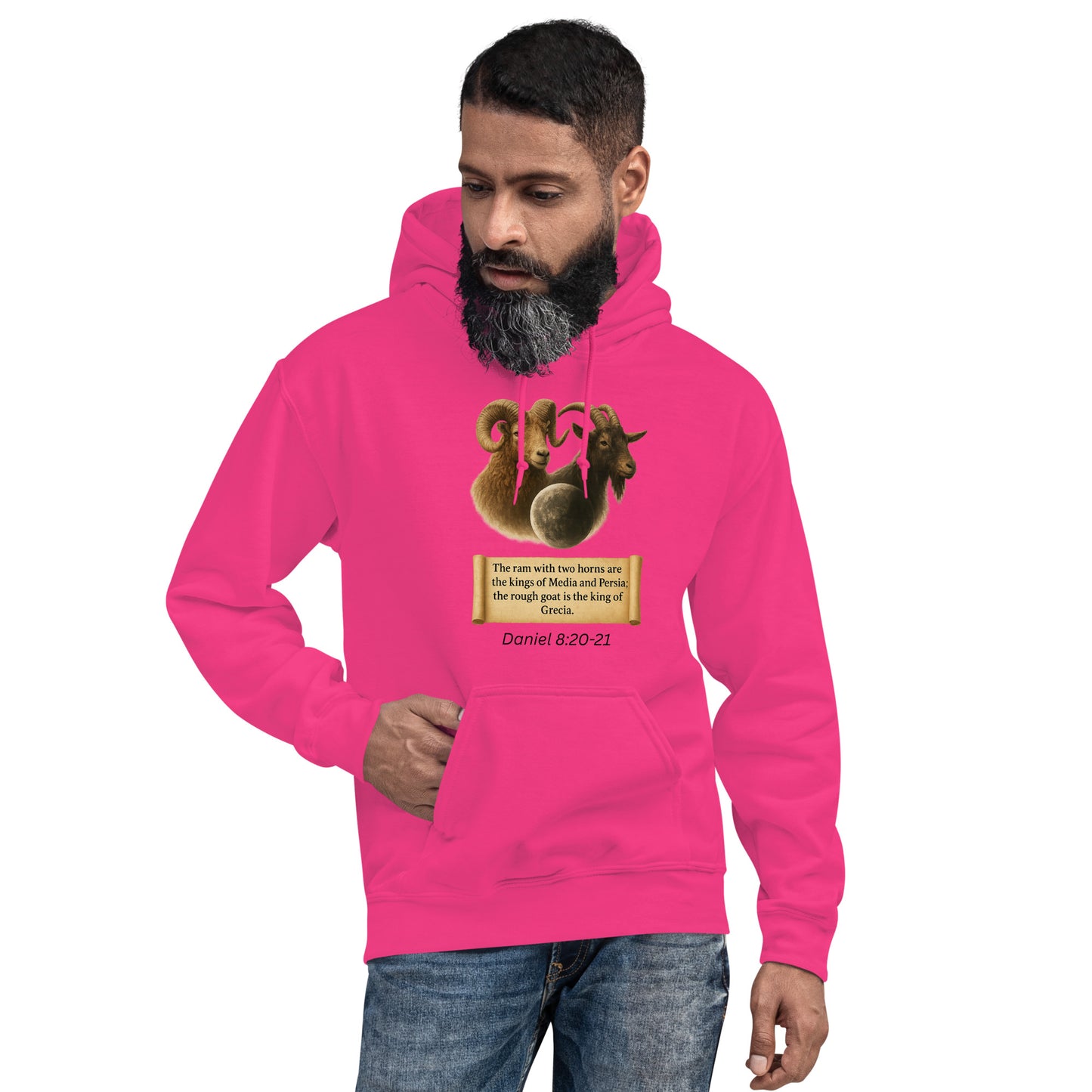 Christian hoodie – Daniel 8 prophecy end-times Scripture design by Your Divine Network