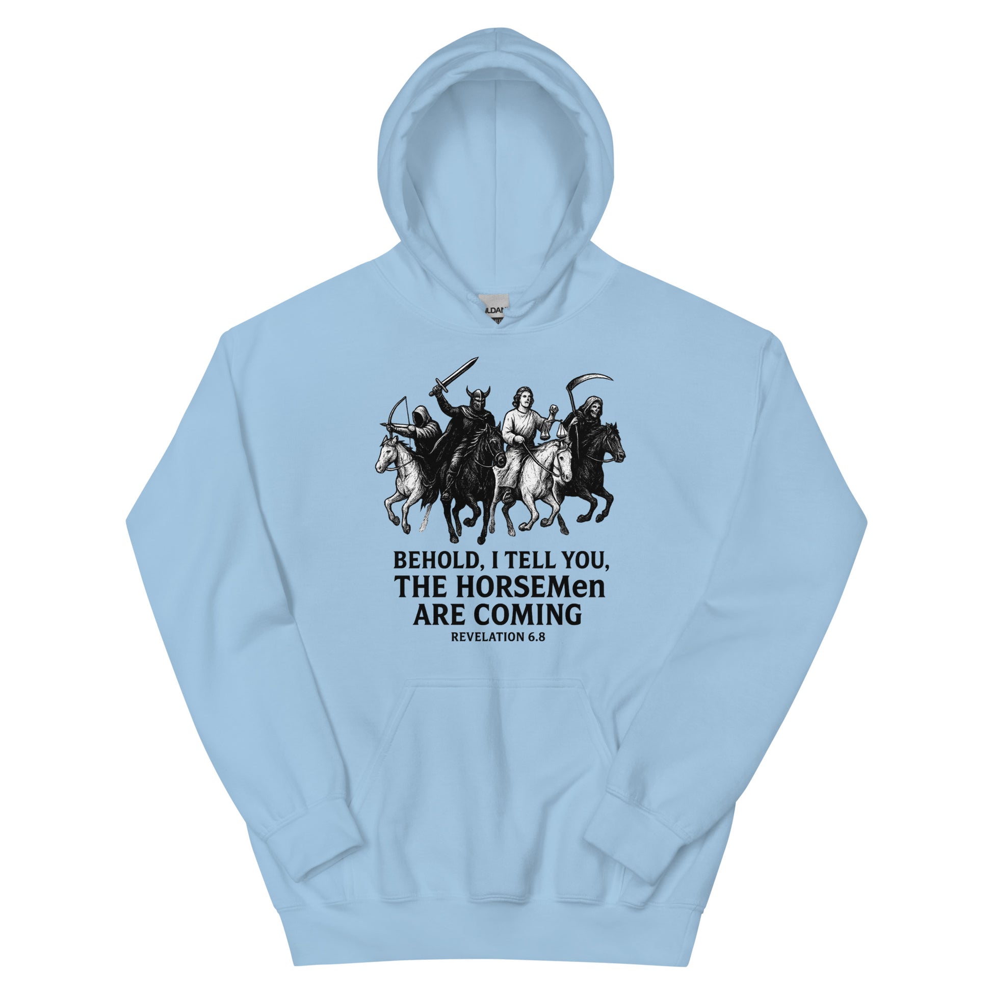 Christian hoodie – Four Horsemen of Revelation – Prophecy Design – Revelation 6 Apparel – Bold Faith Apparel | Your Divine Network