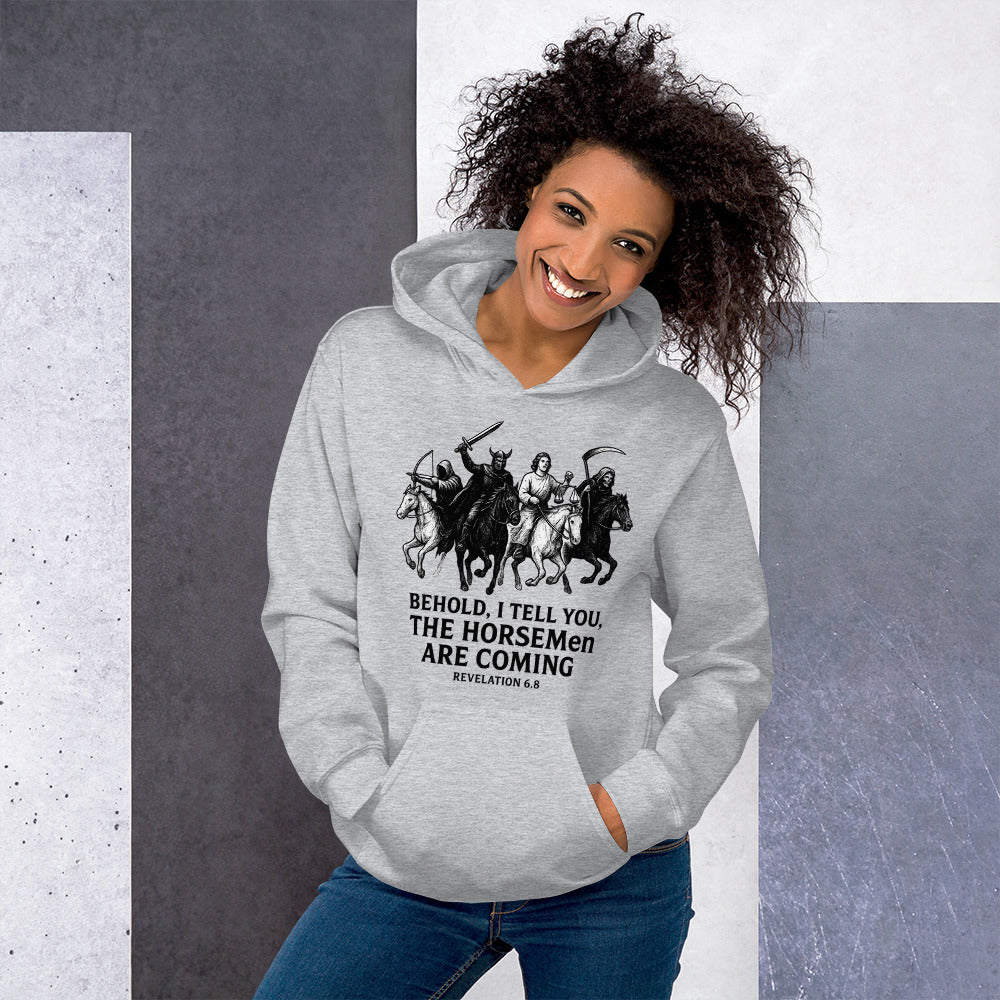 Christian hoodie – Four Horsemen of Revelation – Prophecy Design – Revelation 6 Apparel – Bold Faith Apparel | Your Divine Network
