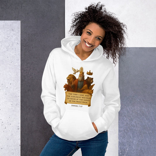 Christian hoodie – Daniel 7:18 Dominion of the Saints prophecy design by Your Divine Network