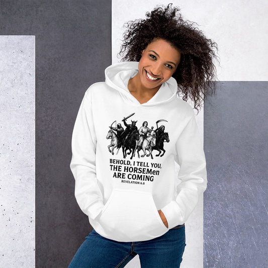 Christian hoodie – Four Horsemen of Revelation – Prophecy Design – Revelation 6 Apparel – Bold Faith Apparel | Your Divine Network