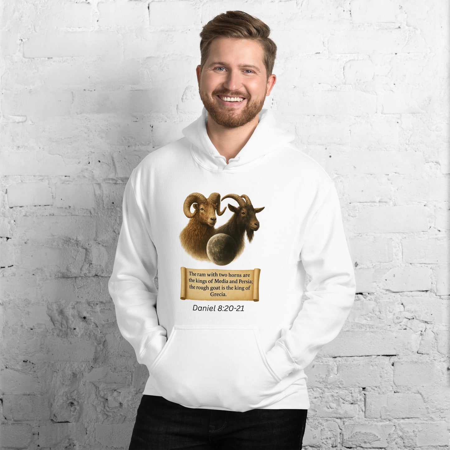 Christian hoodie – Daniel 8 prophecy end-times Scripture design by Your Divine Network