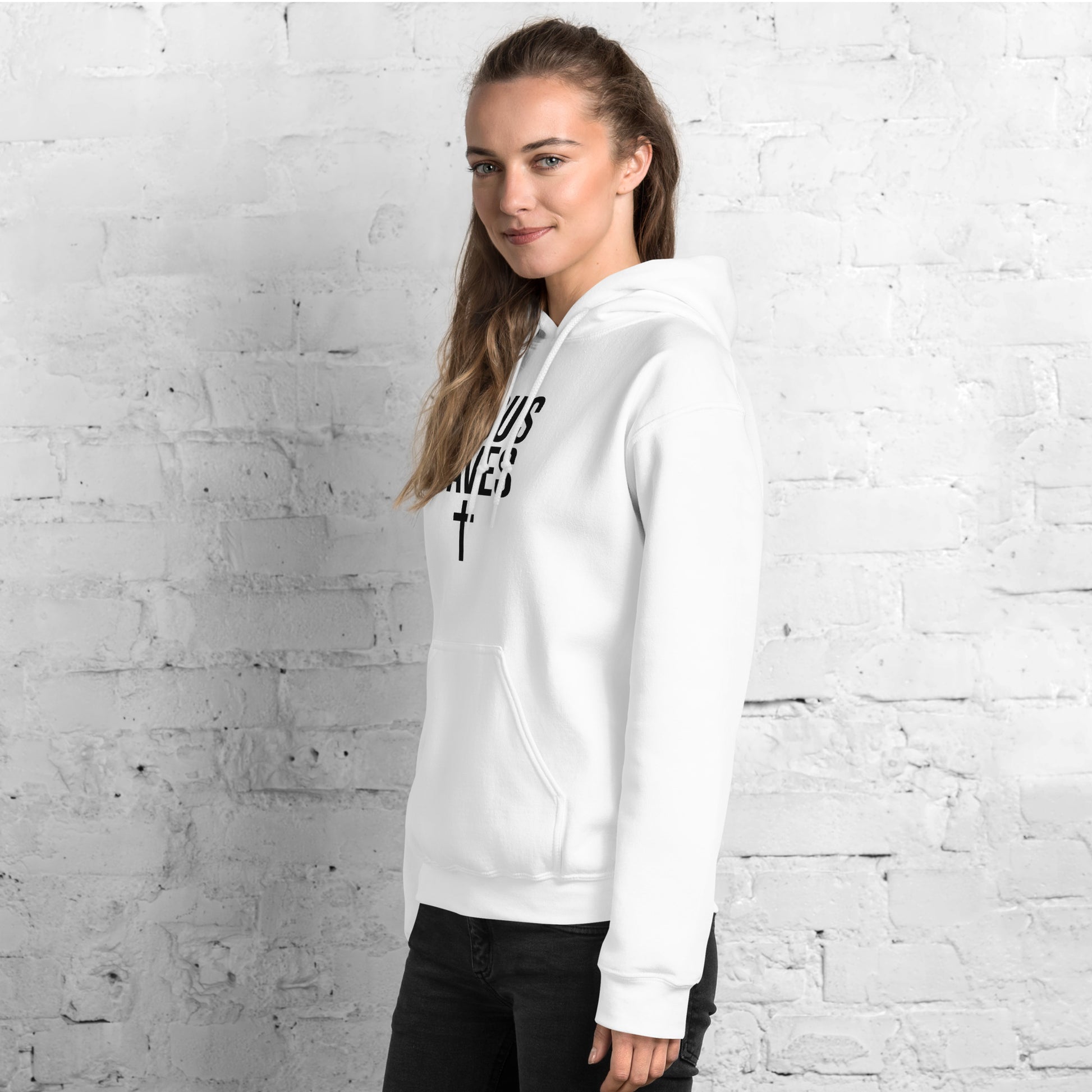Jesus Saves hoodie Christian gospel message faith based apparel design