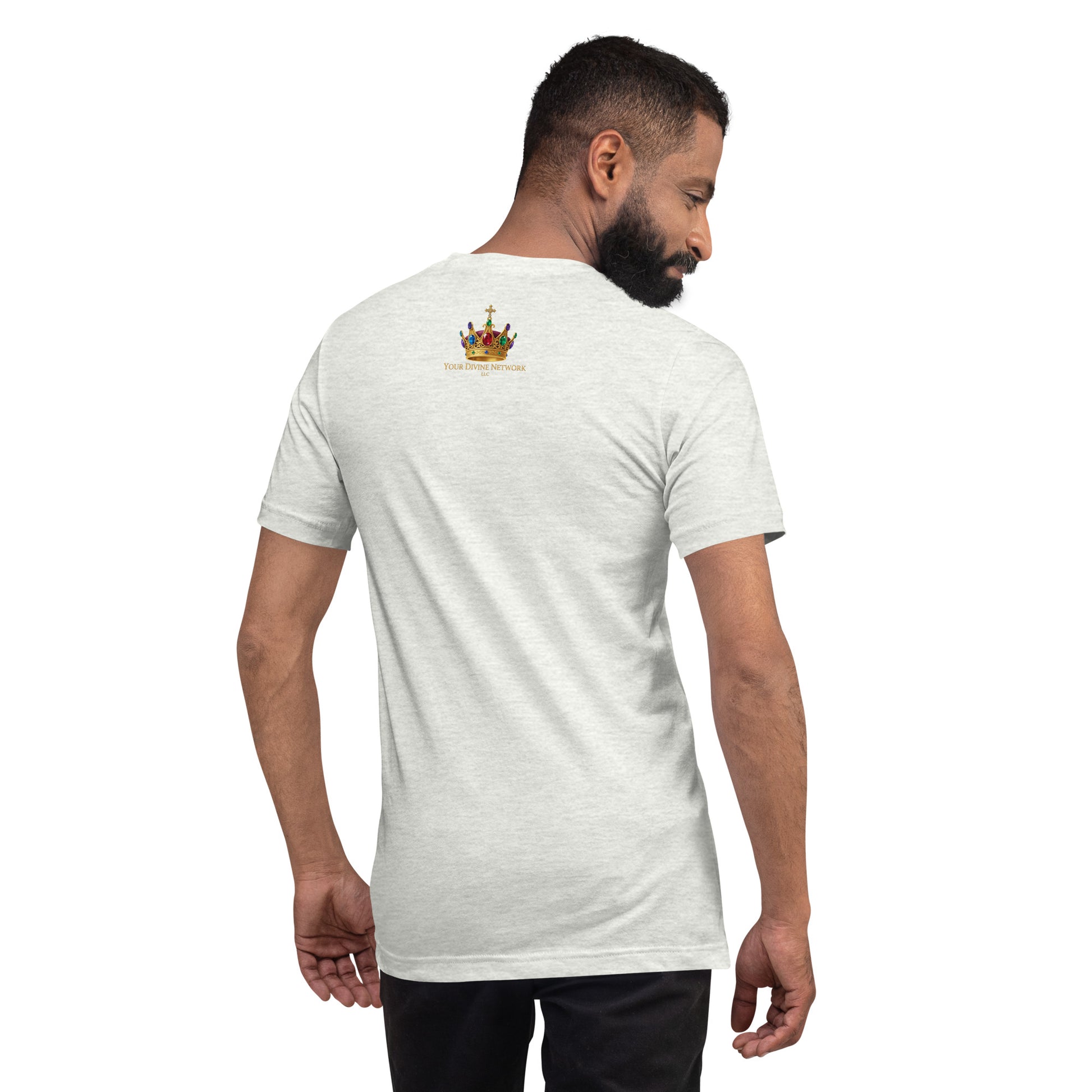 Wonderfully Made Psalm 139:14 men's Christian t-shirt in with royal crown and shield design — faith-based apparel for men of God