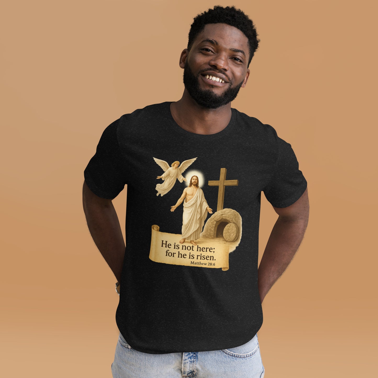 Christian t-shirt – Jesus Is Risen – Resurrection t-shirt – Bold Faith Apparel | Your Divine Network