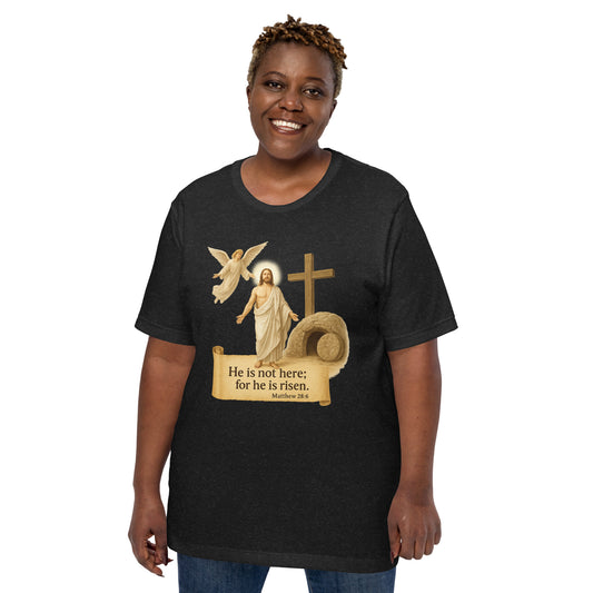 Christian t-shirt – Jesus Is Risen – Resurrection t-shirt – Bold Faith Apparel | Your Divine Network