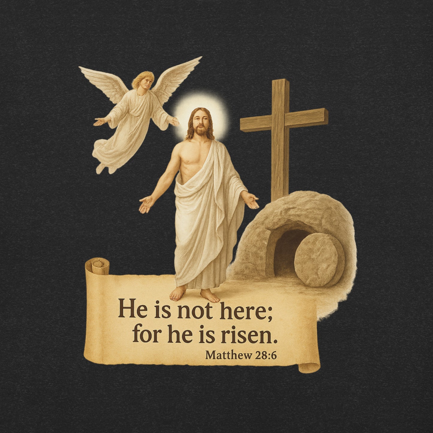 Christian t-shirt – Jesus Is Risen – Resurrection t-shirt – Bold Faith Apparel | Your Divine Network