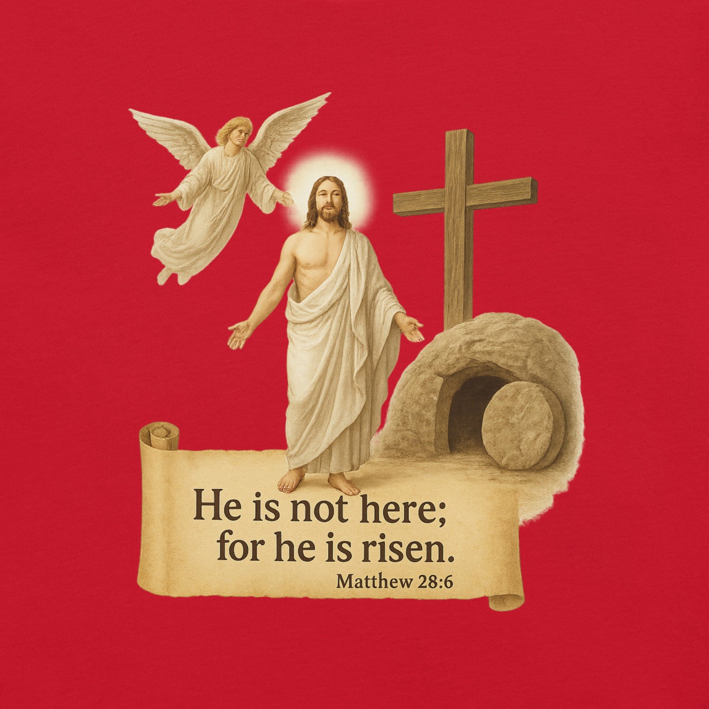 Christian t-shirt – Jesus Is Risen – Resurrection t-shirt – Bold Faith Apparel | Your Divine Network