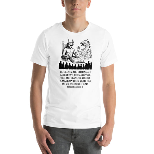 Christian t-shirt – Revelation 13:16–17 – Mark of the Beast Prophecy – End Times Shirt – Bold Faith Apparel | Your Divine Network