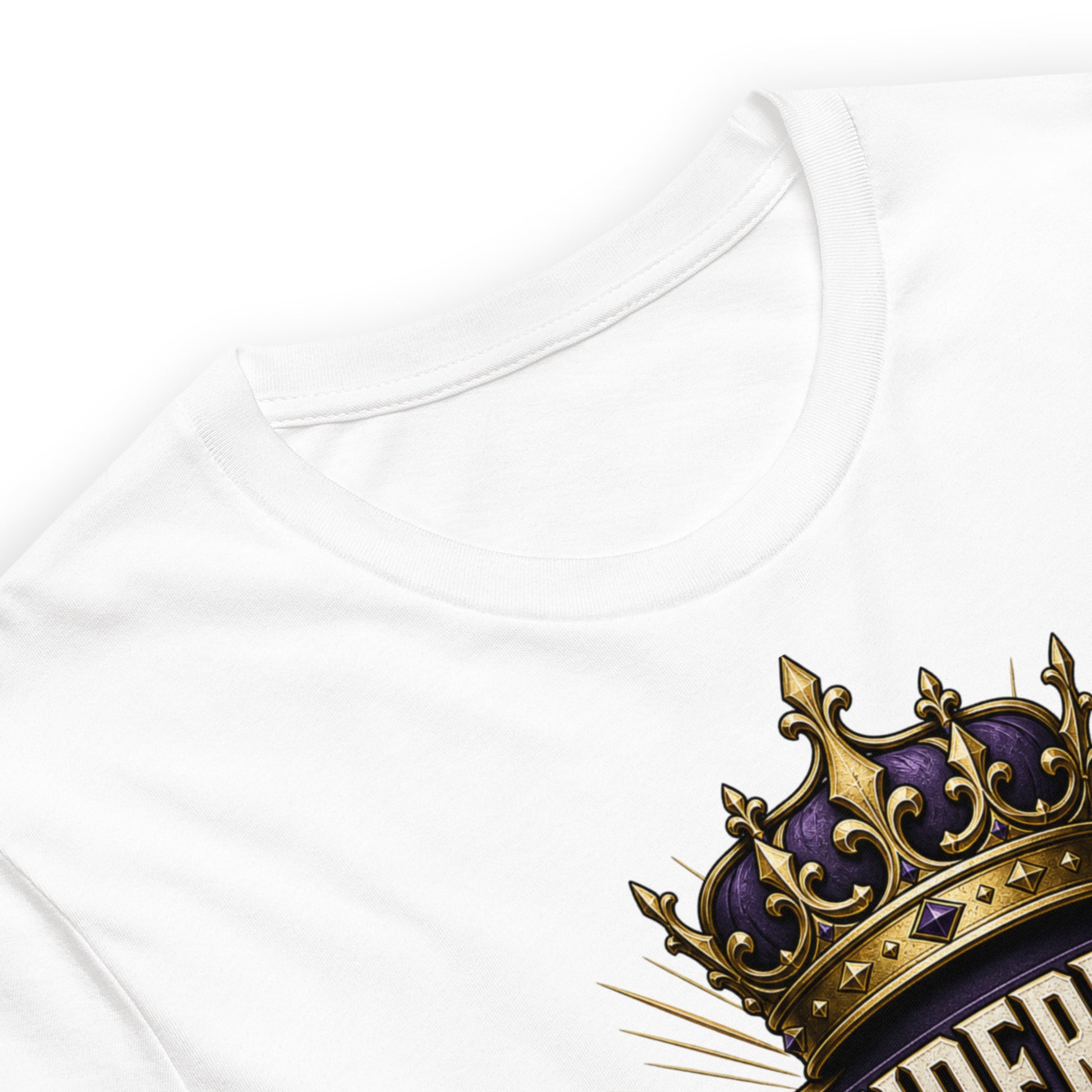Wonderfully Made Psalm 139:14 men's Christian t-shirt in with royal crown and shield design — faith-based apparel for men of God